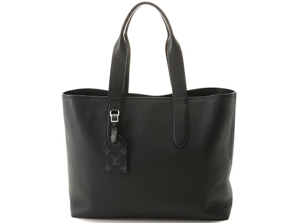 LOUIS VUITTON Cabas Voyage NV Tote Bag Taurillon Leather Black